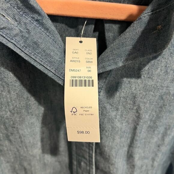 J.Crew classic-fit ruffleneck chambray button up shirt Size XS NWT - Picture 12 of 12